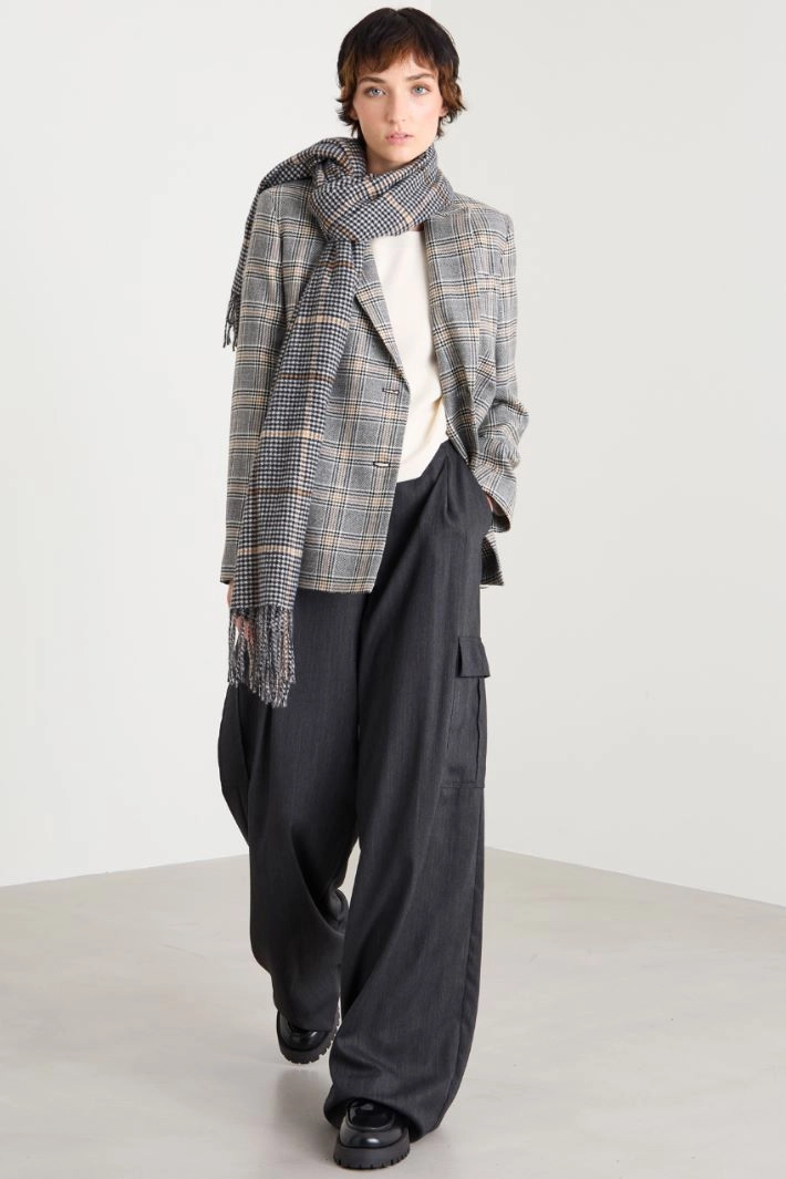 Wool batavia blazer - GREY