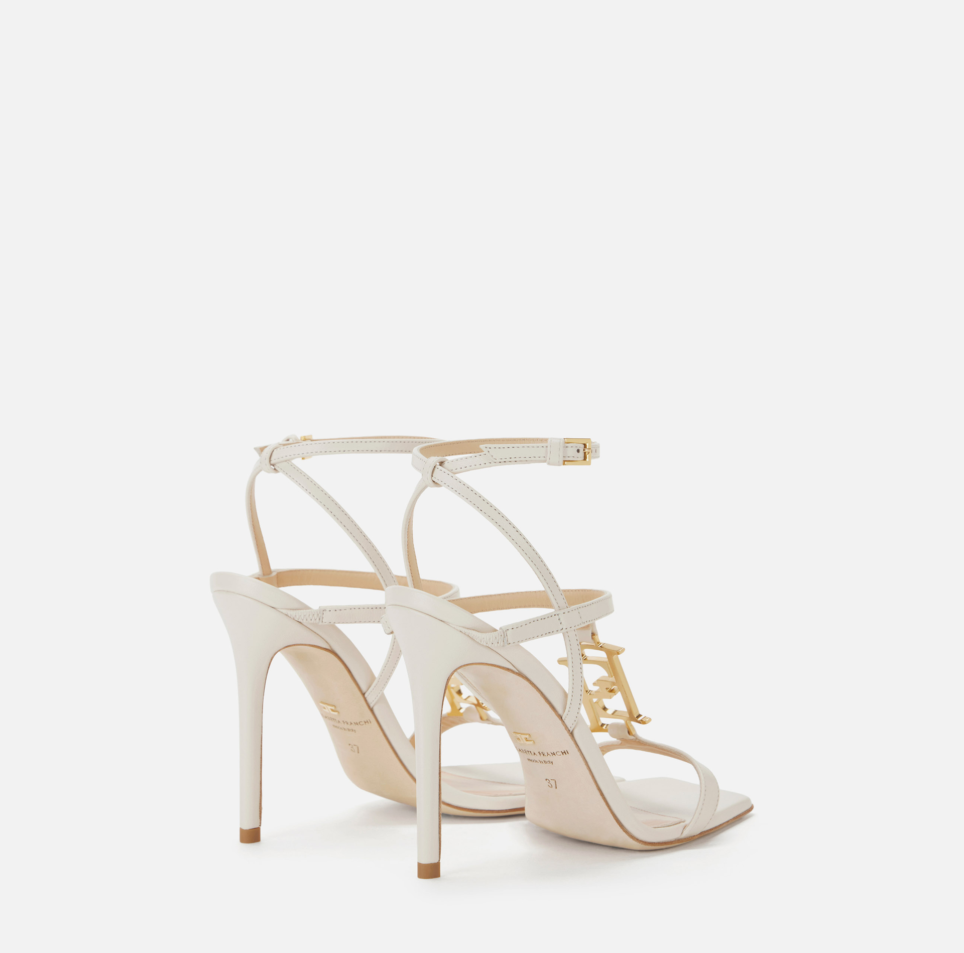 Leather Sandal with logo detail