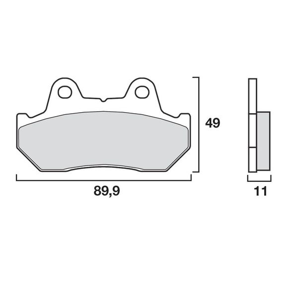 Brembo Organic brake pads front/rear (depending on model)Ref: 07HO1010