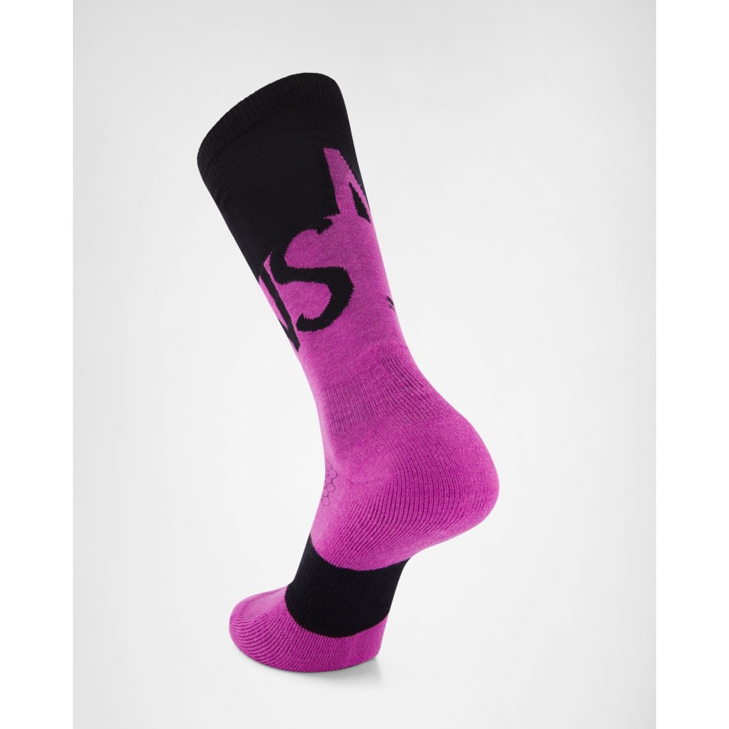 Mons Royale Ultra Cushion Merino Snow Socks - purple bolt / black