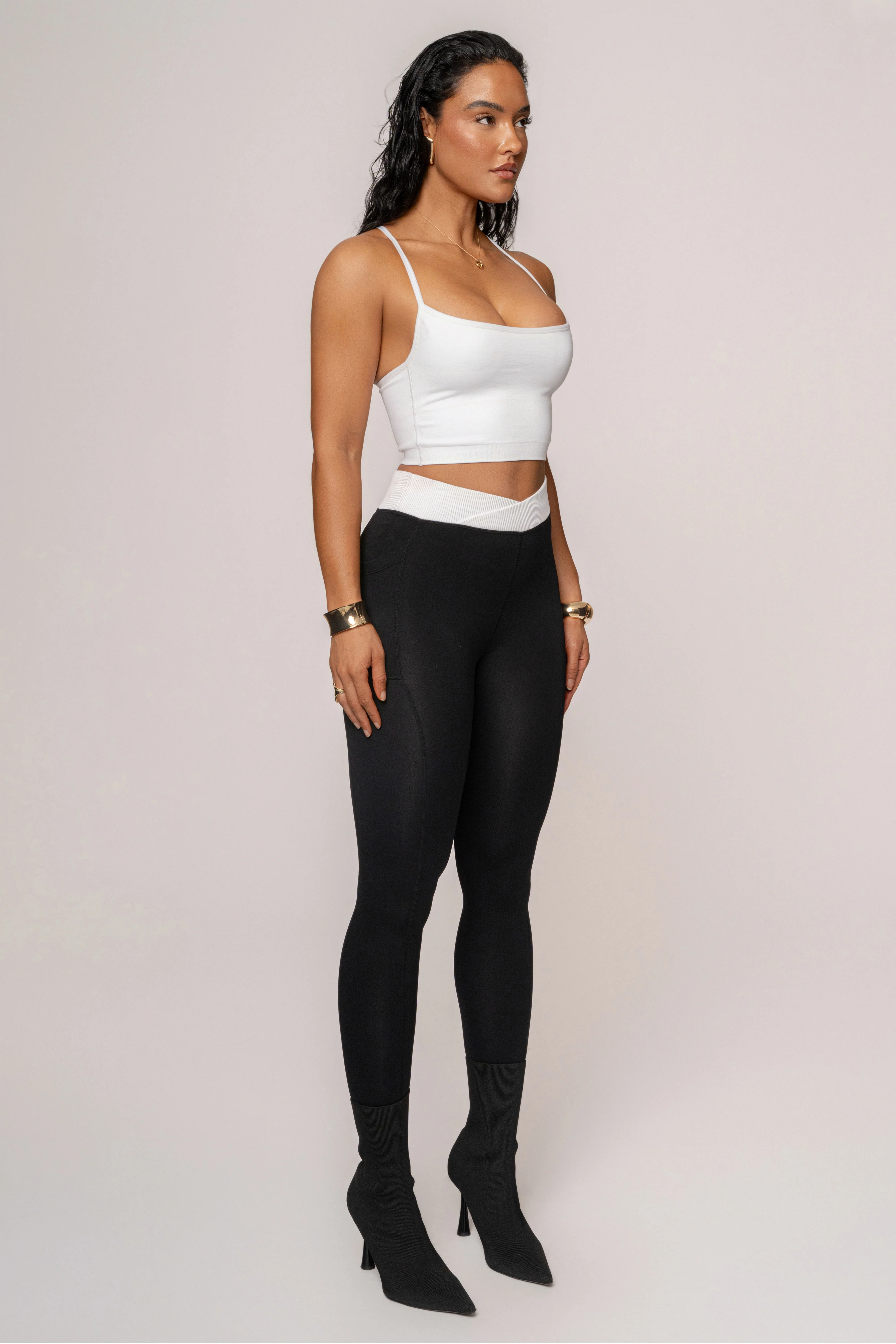 White Active Crop Top