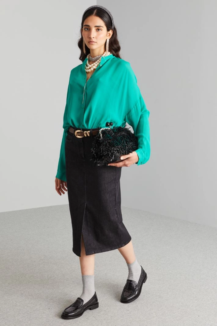 Georgette shirt - EMERALD GREEN