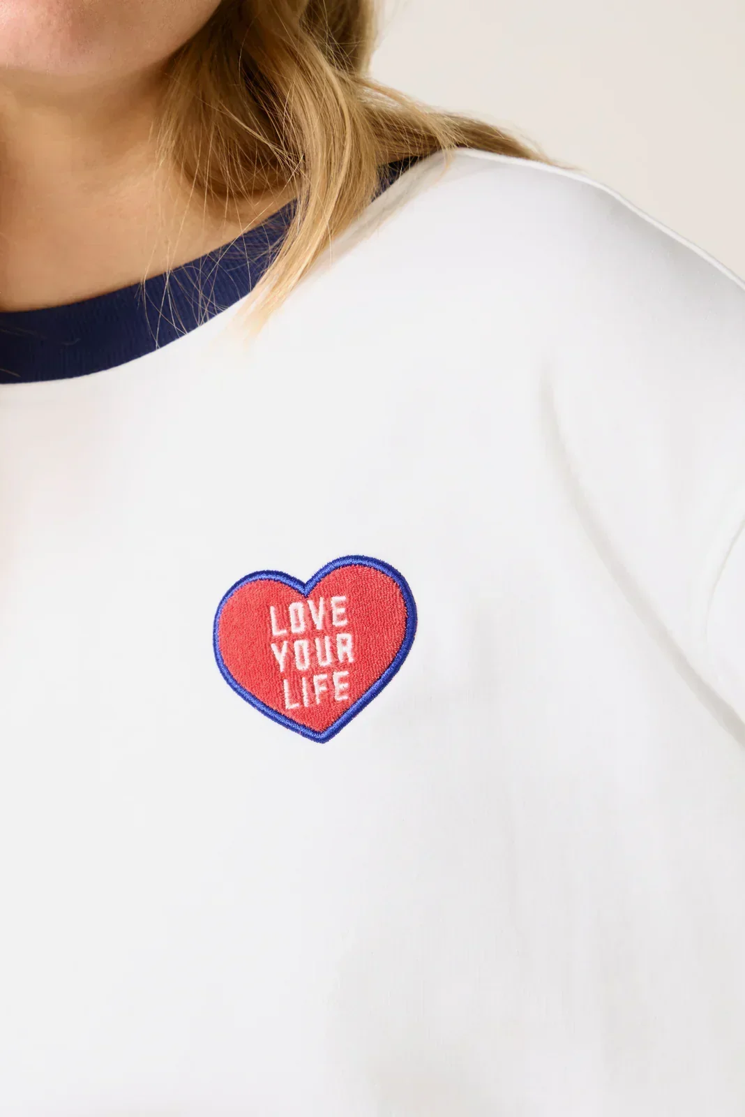 Crew Neck Patch Sweatshirt
