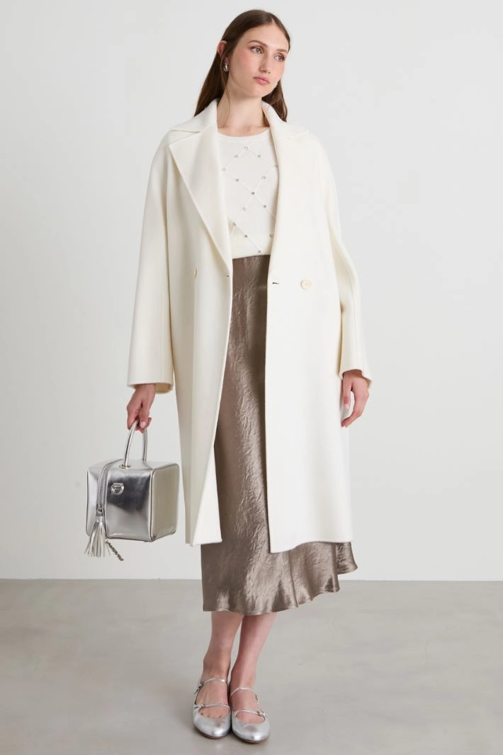 Cashmere and wool coat - CREAM