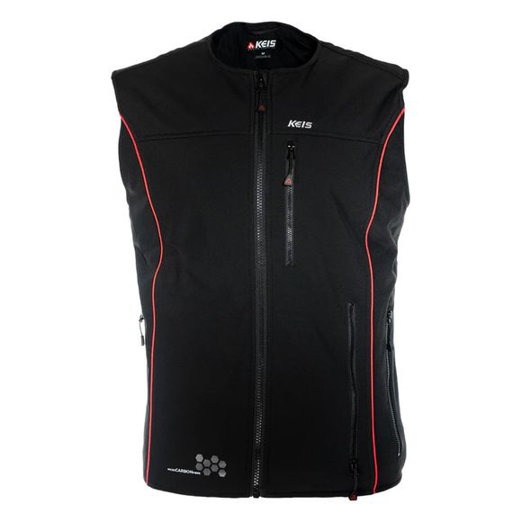Keis V501RP PREMIUM heated vest - Black / RedRef: KEI0026