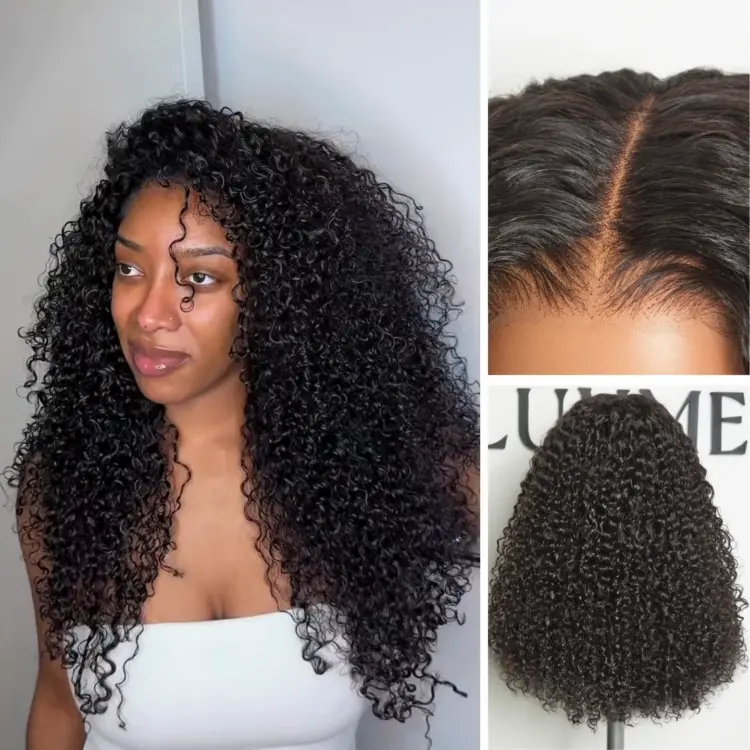 Luvme All-Day Comfort? Wig 180% Density Voluminous & Bouncy Messy Burmese Curly Glueless 7x6 Closure HD Lace Human Hair Wig Pre-Cut Lace