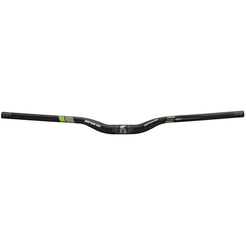 Spank Spike 800 VibroCore XGT MTB Handlebar - shotpeen black/green