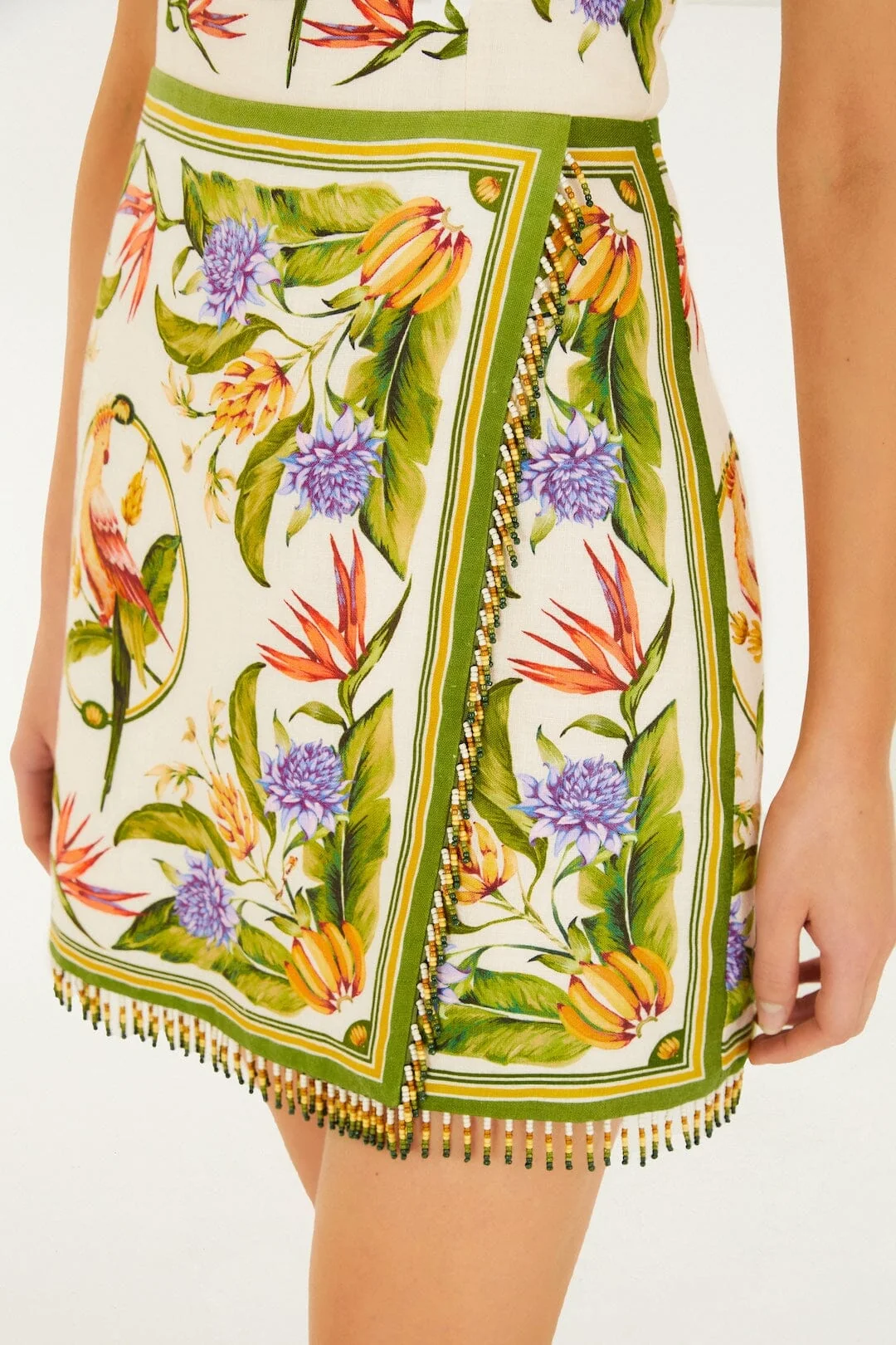 Sand Tropical Scarf Sleeveless Mini Dress