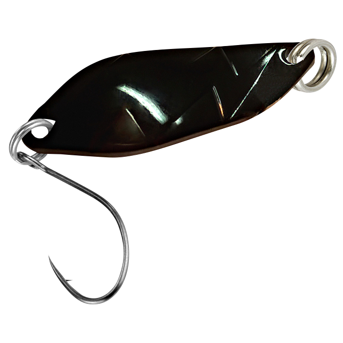 FTM Trout Spoon Strike (2.1 g, Black\/Yellow UV)
