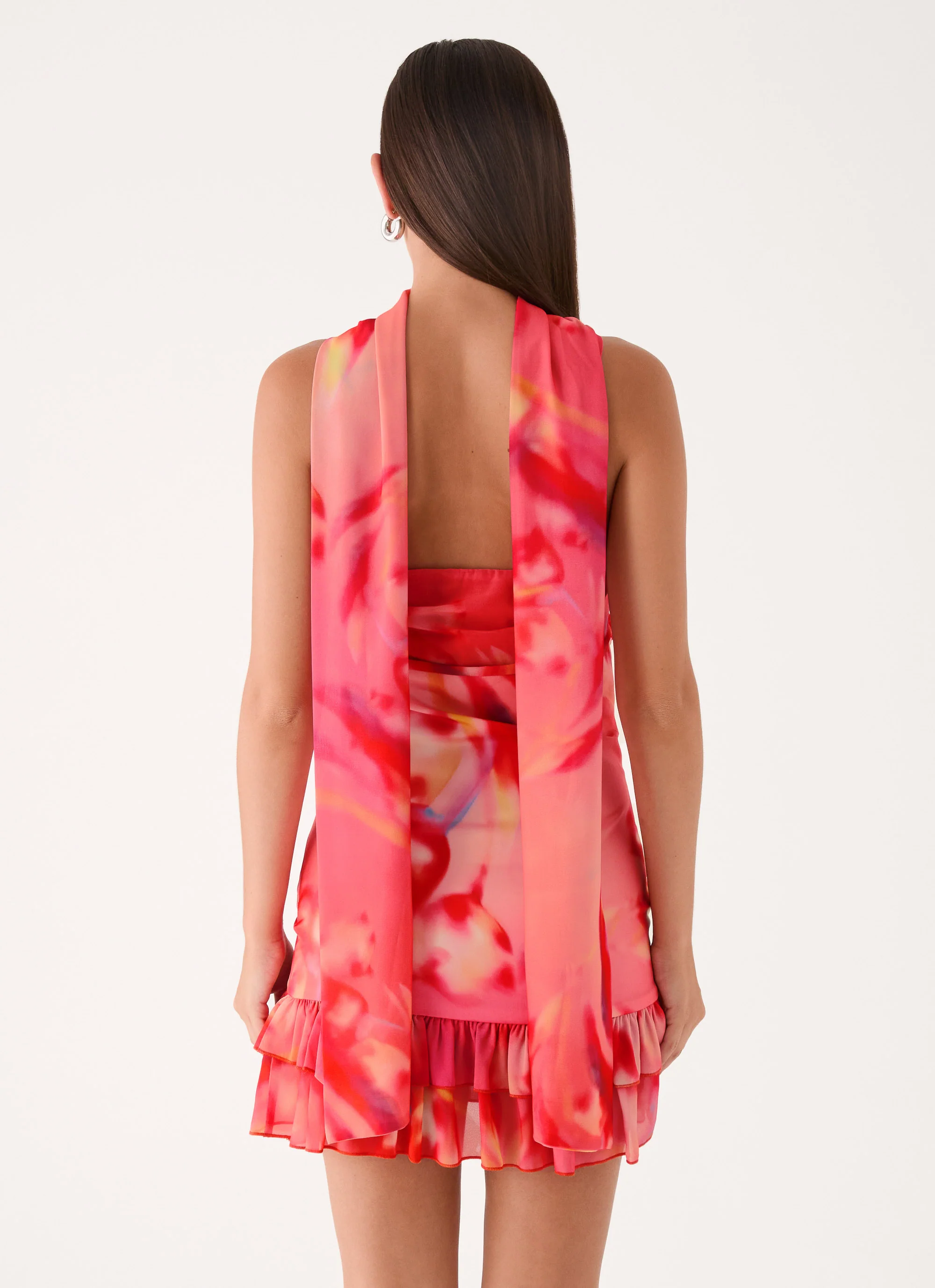 Manon Scarf Mini Dress - Sun Blushed Bloom