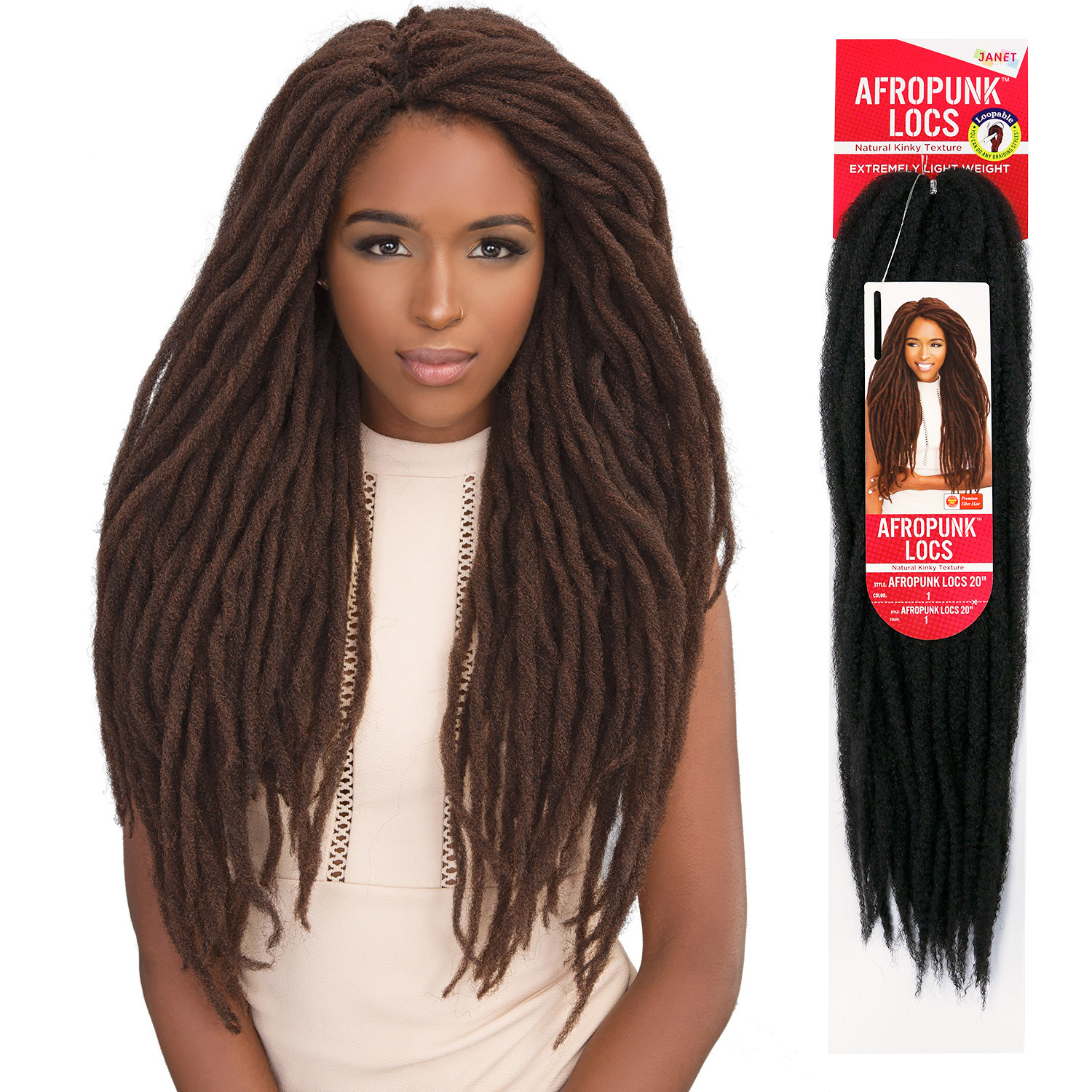 Janet Collection Synthetic Hair Crochet Braids Afropunk Locs 20