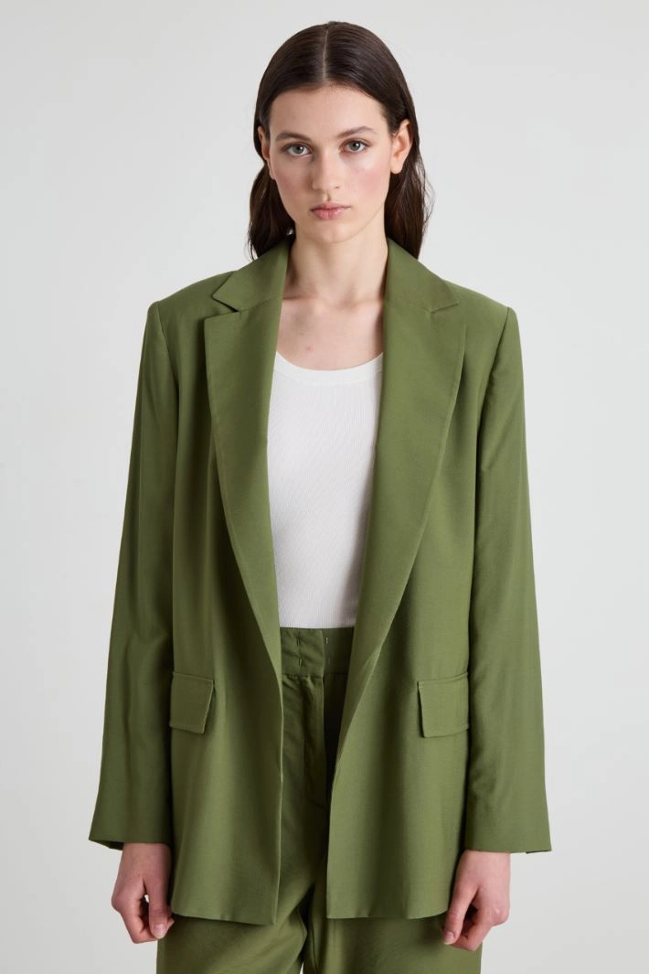 Twill blazer - KHAKI GREEN
