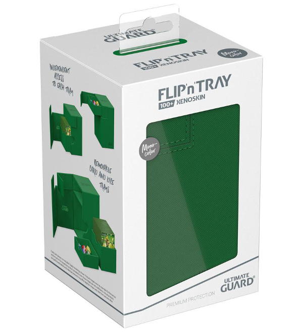 Ultimate Guard Flip'n'Tray Deck Case 100+ XenoSkin Monocolor - Green