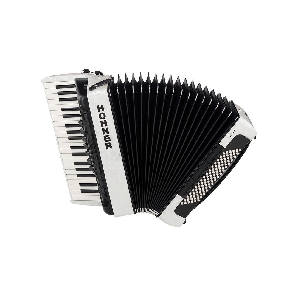 Hohner Bravo III 96 silent key white – Thomann Ireland