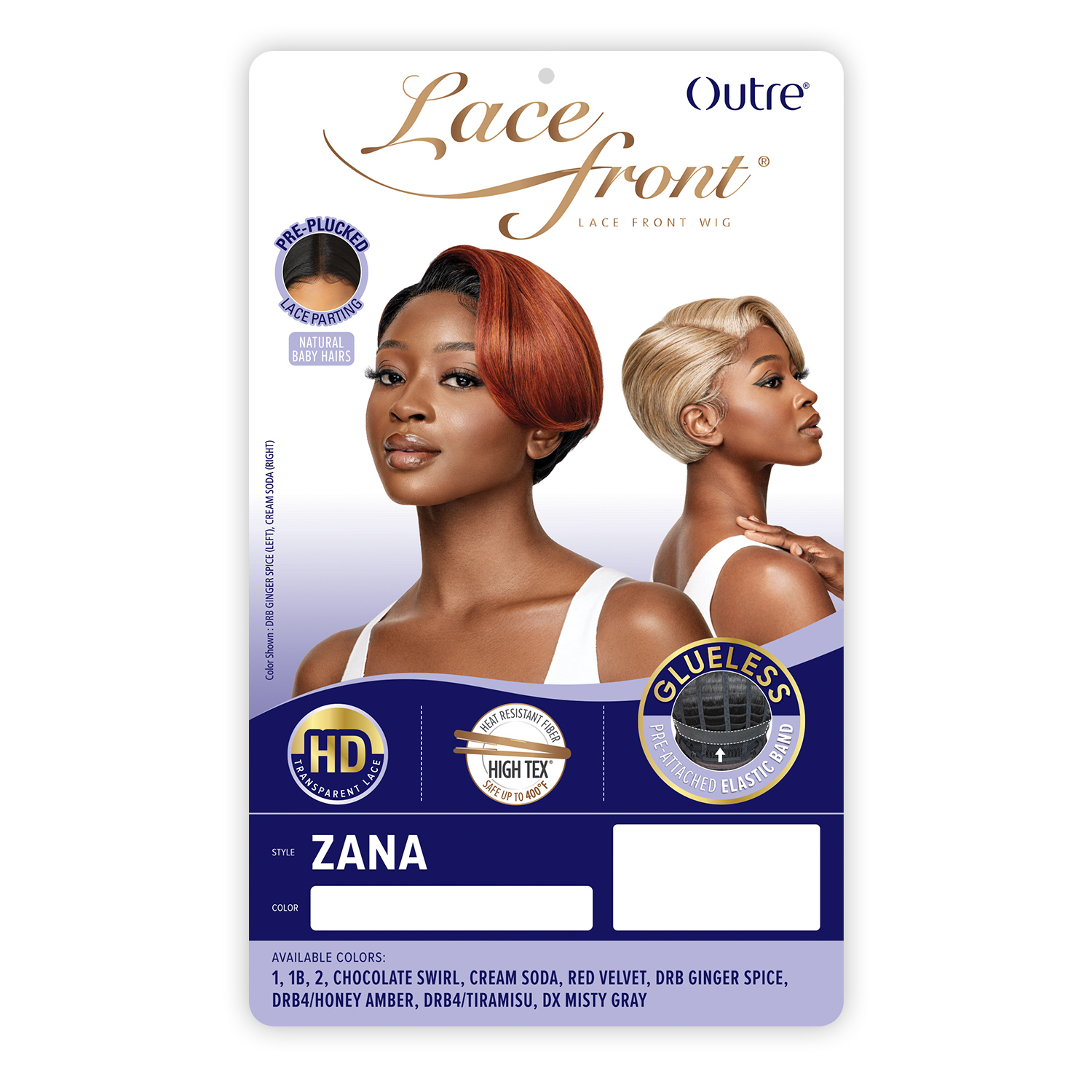 Outre HD Lace Front Wig Glueless Zana