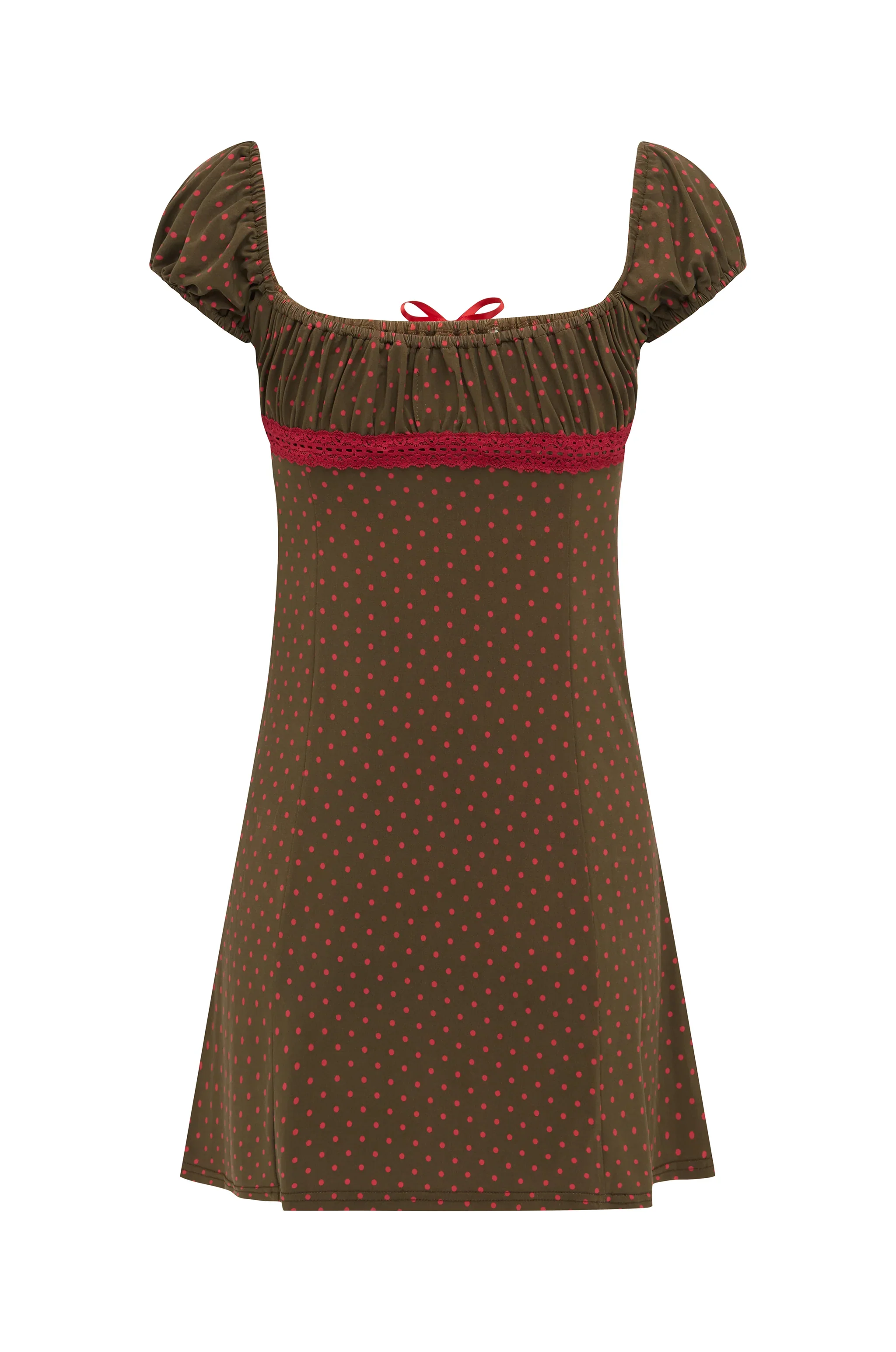 Billie Dress | Brown Polka Dot