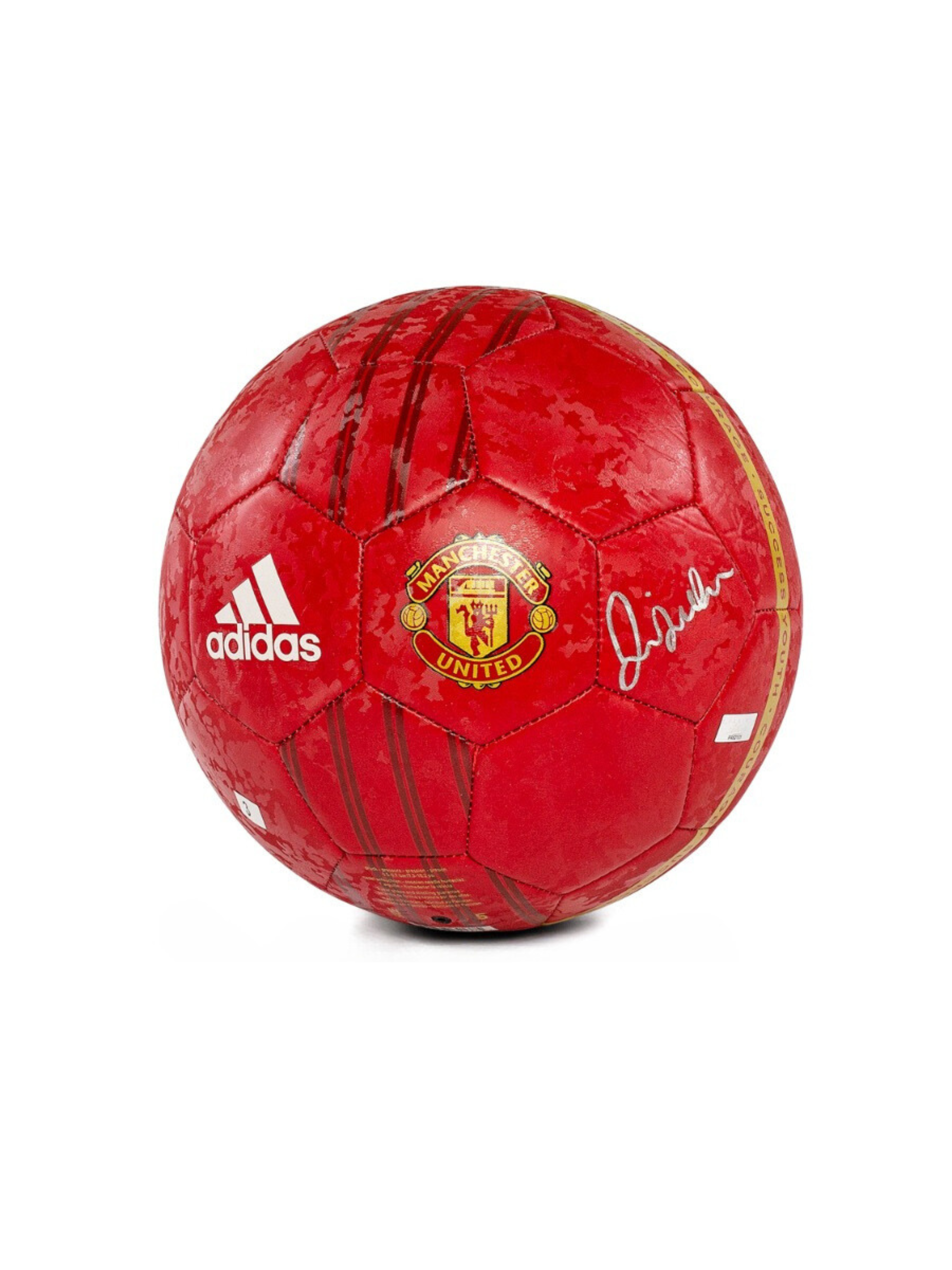 David Beckham Autographed Adidas Manchester United Red Soccer Ball