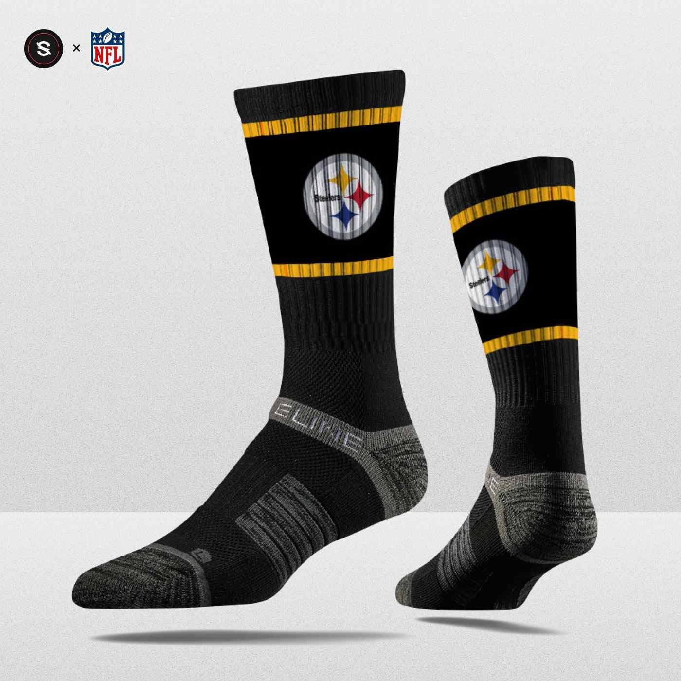 Pittsburgh Steelers Strideline Premium NFL Crew Socks