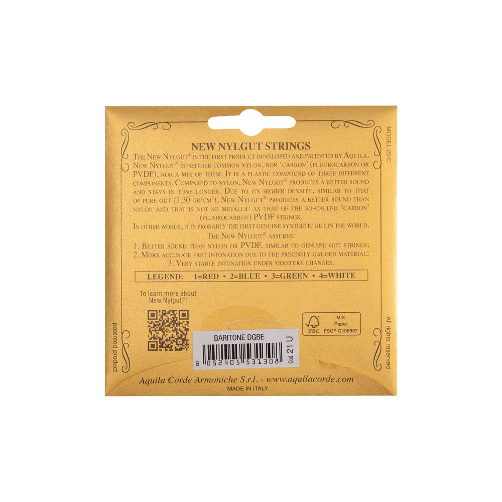 Aquila Baritone Ukulele Nylgut Set – Thomann Ireland
