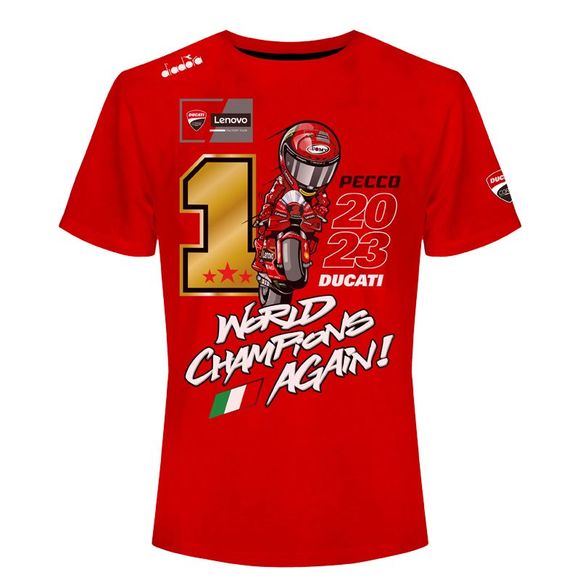 Ducati BAGNAIA Short Sleeve T-shirt - Black / RedRef: DUC0051