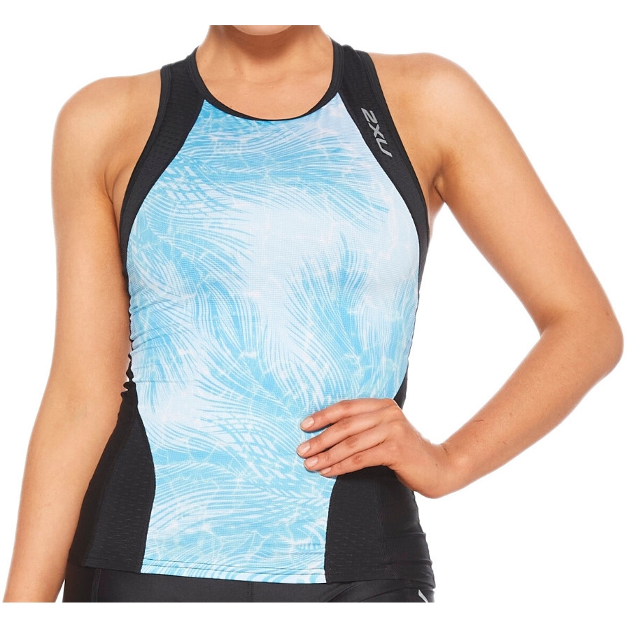 2XU Perform Tri Singlet Women - black/aqua mirage