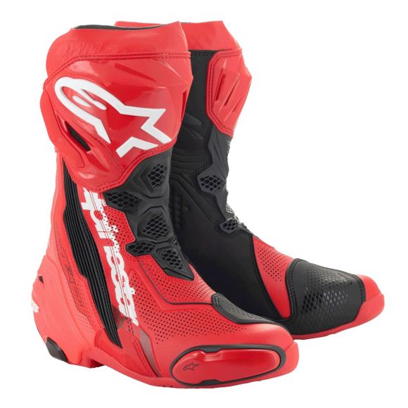 Alpinestars SUPERTECH R VENTED Boots - Red / BlackRef: AP3626