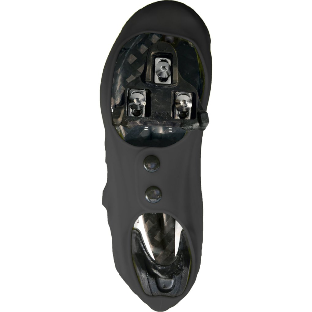veloToze Silicone Tall Shoe Covers with Snaps - Black