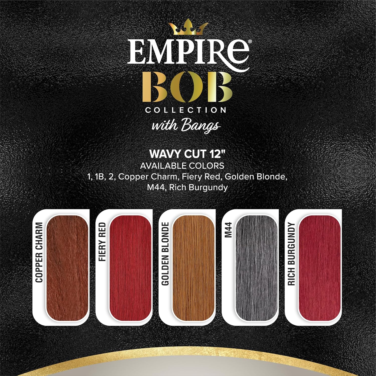 Sensationnel Human Hair Wig Empire Bob Collection with Bangs Wavy Cut 12