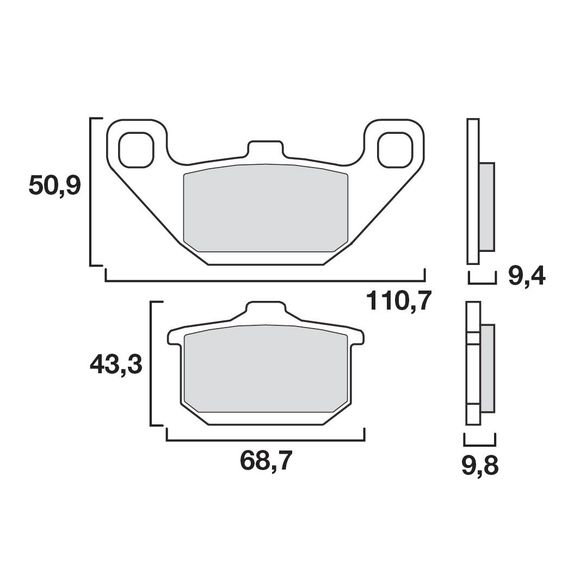 Brembo Sinter Sintered Metal brake pads front/rear (depending on model)Ref: 07KA08SP