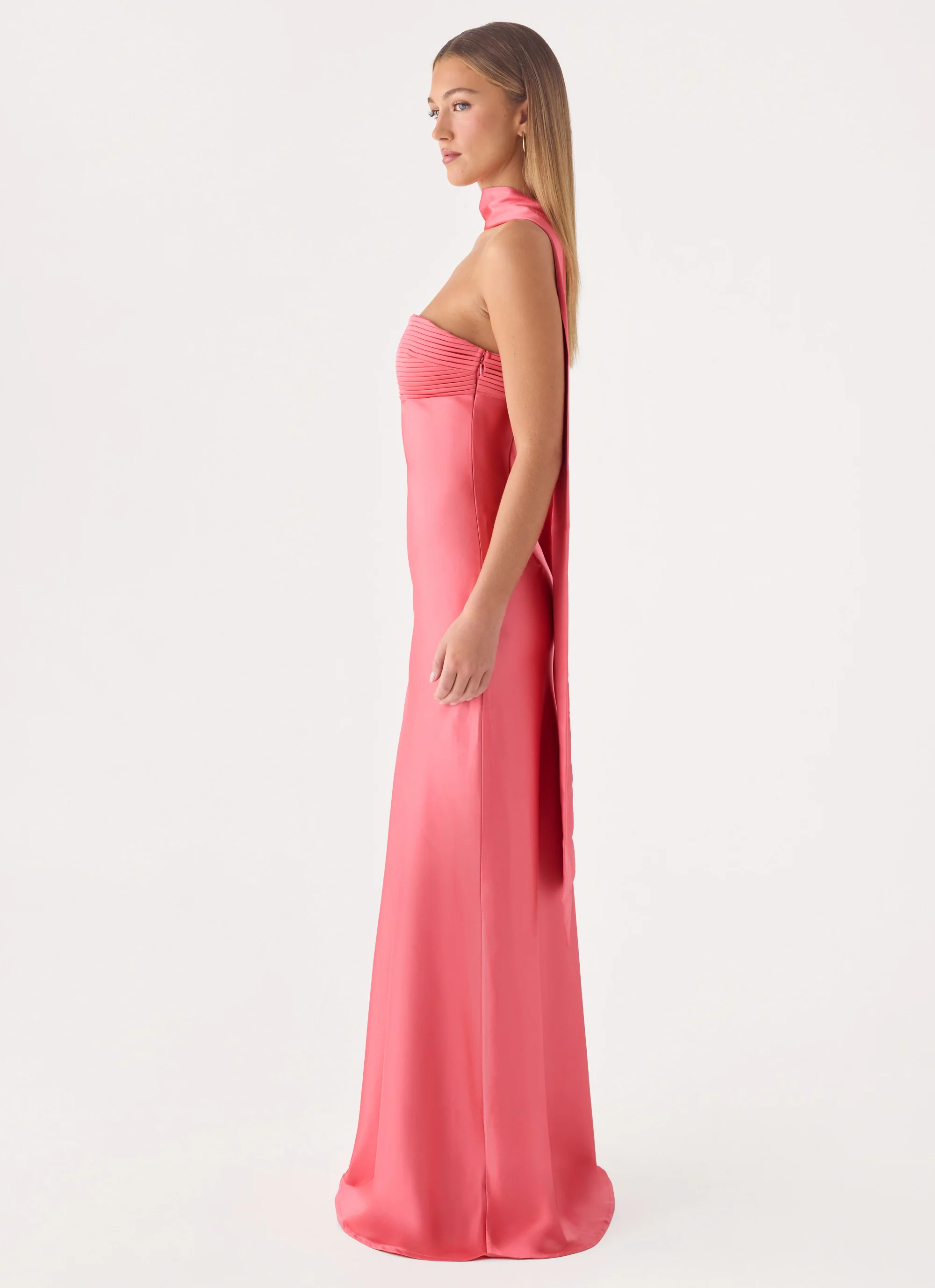 Hush Maxi Dress - Coral Red