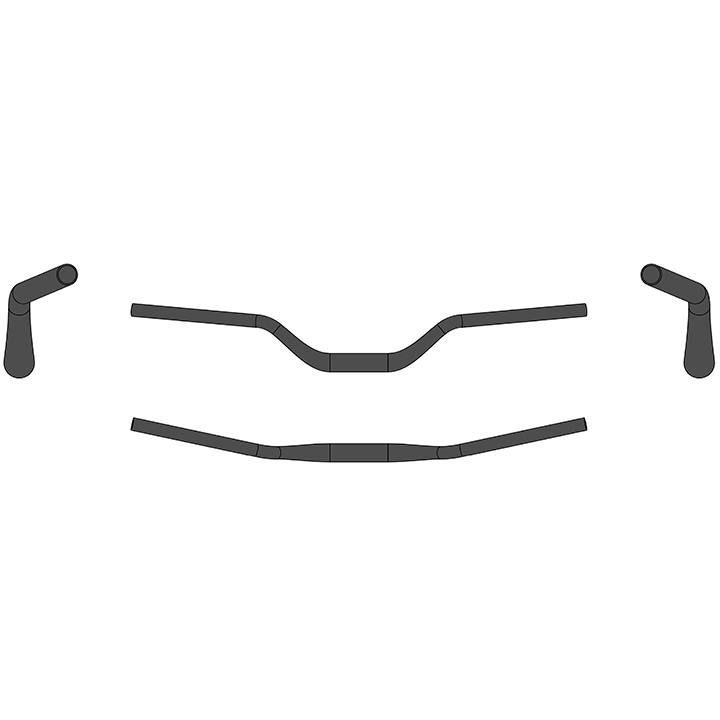 Ergotec Riser Bar 50i 31.8 Handlebar - Safety Level 6 - matt black