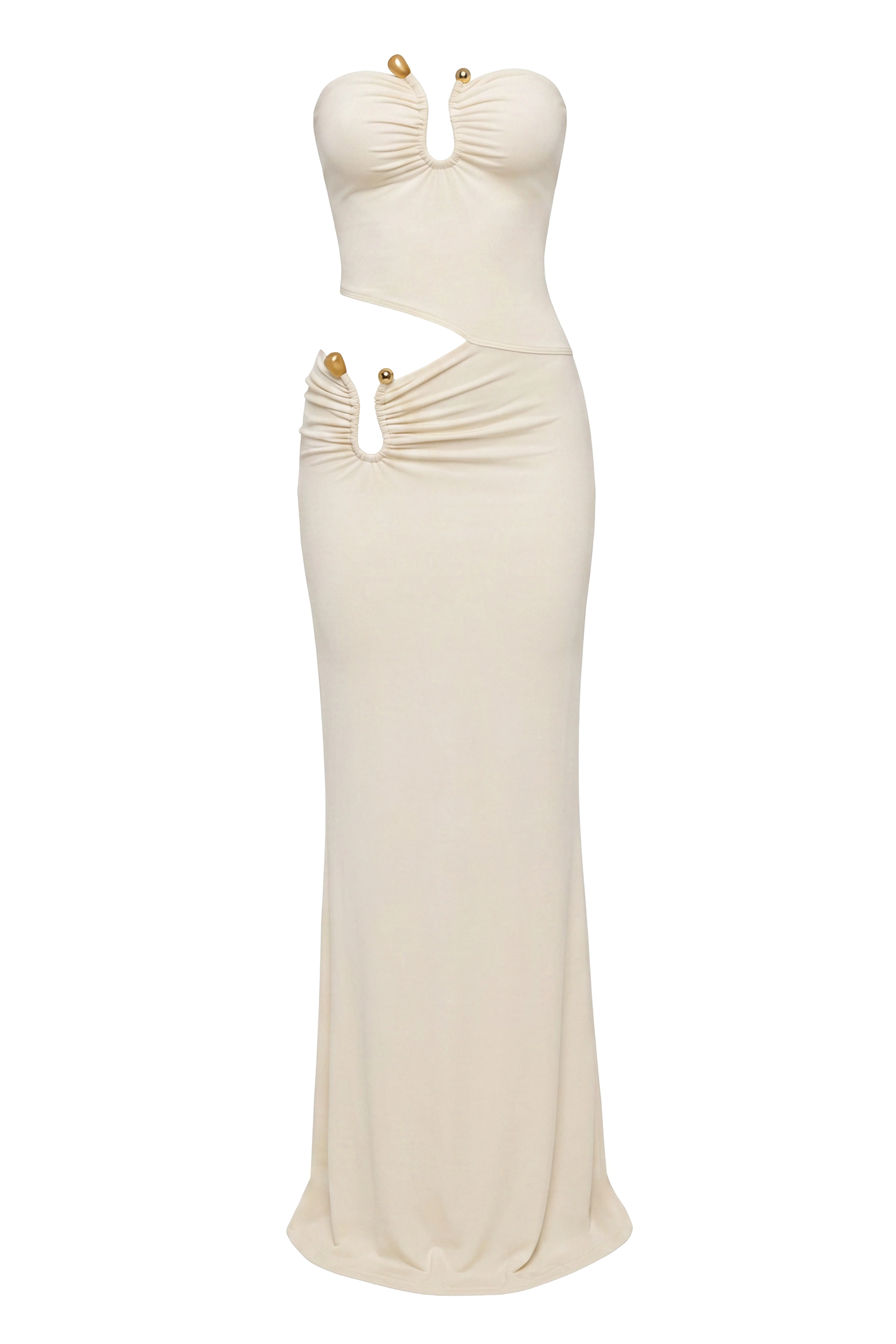 Cream Sun-kissed Glow Maxi Dress