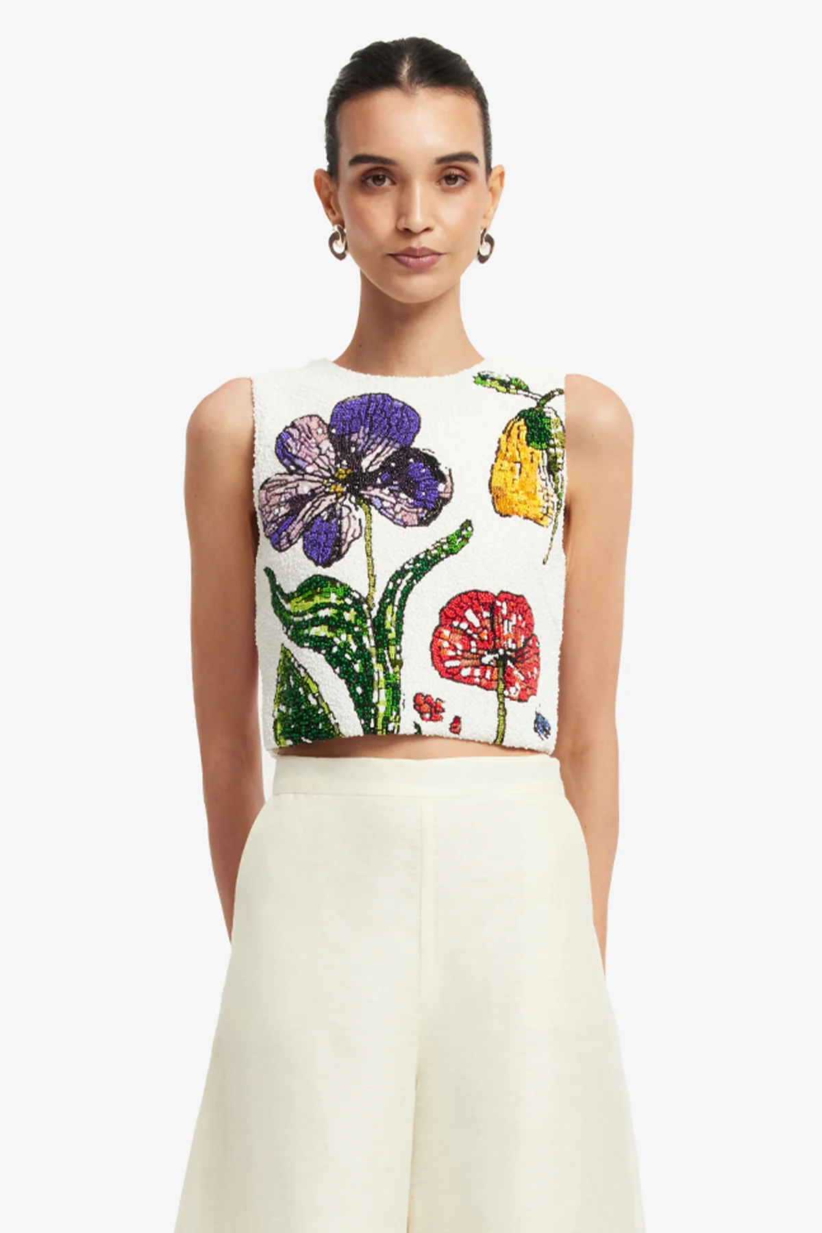 Iris Beaded Top - Wildflowers