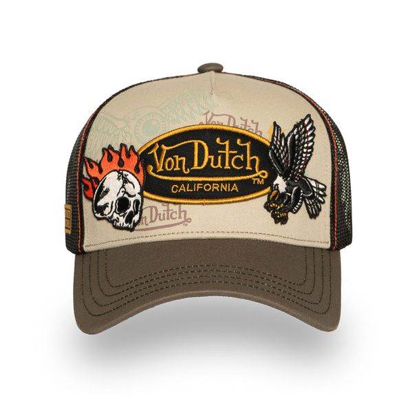 Casquette Von Dutch PATCHES - BeigeRef : VDH0314 / VD/1/CT/PATCHES/11-TU