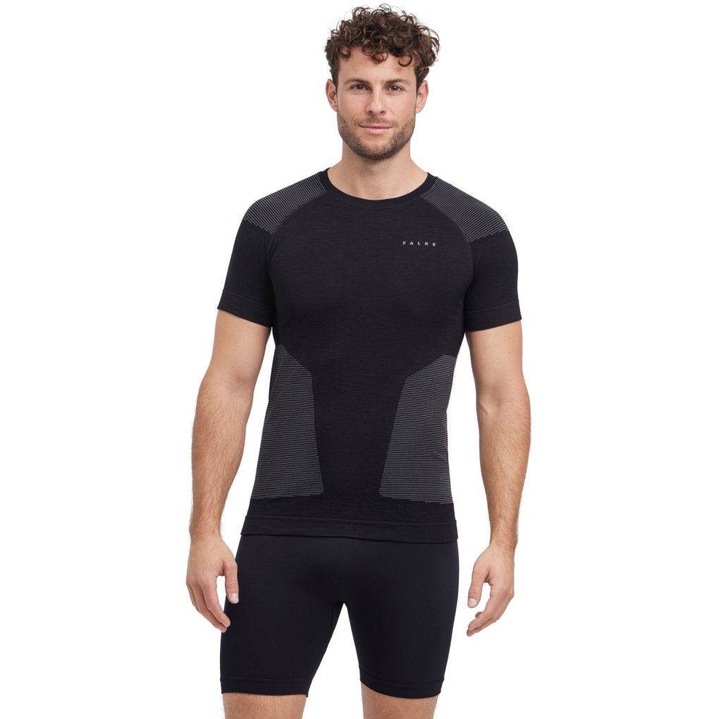 Falke Wool-Tech Light Protective Short Sleeve Shirt Men - black 3000