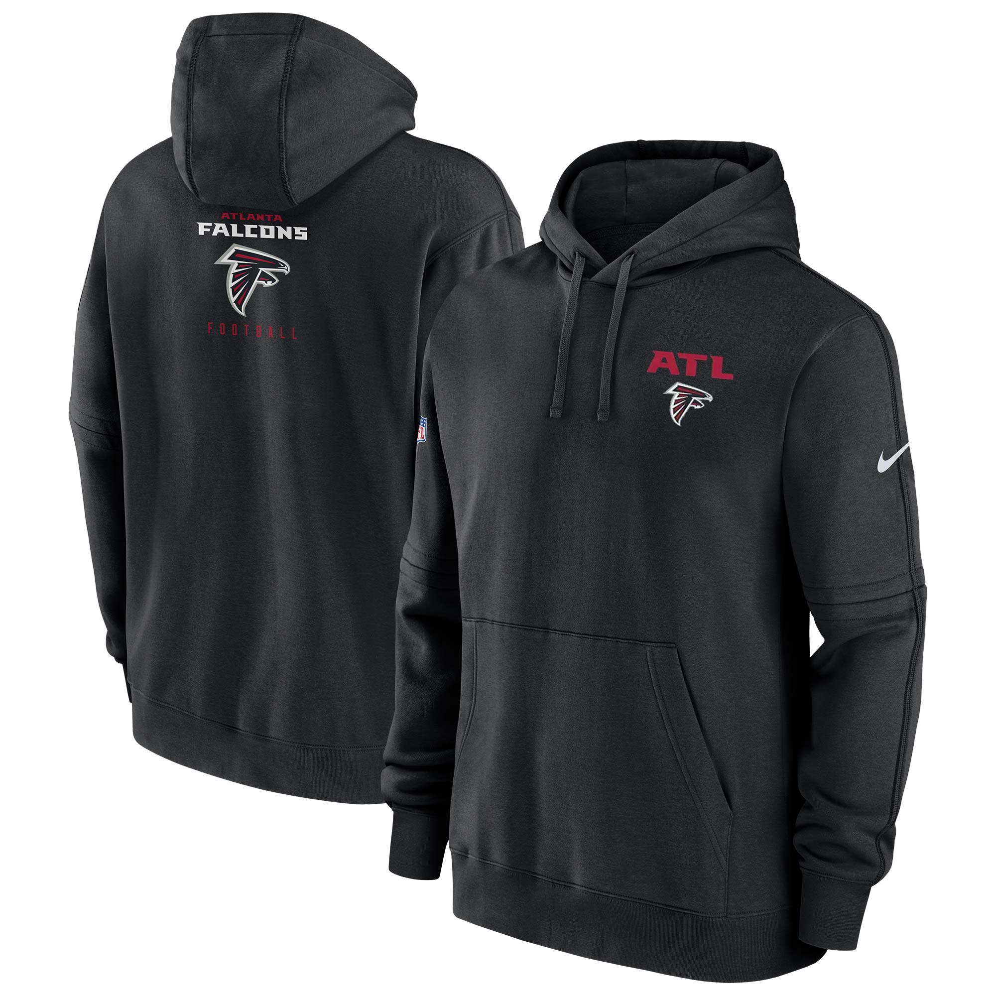 Atlanta Falcons 2023 NFL Sideline Nike Club Hoodie Black