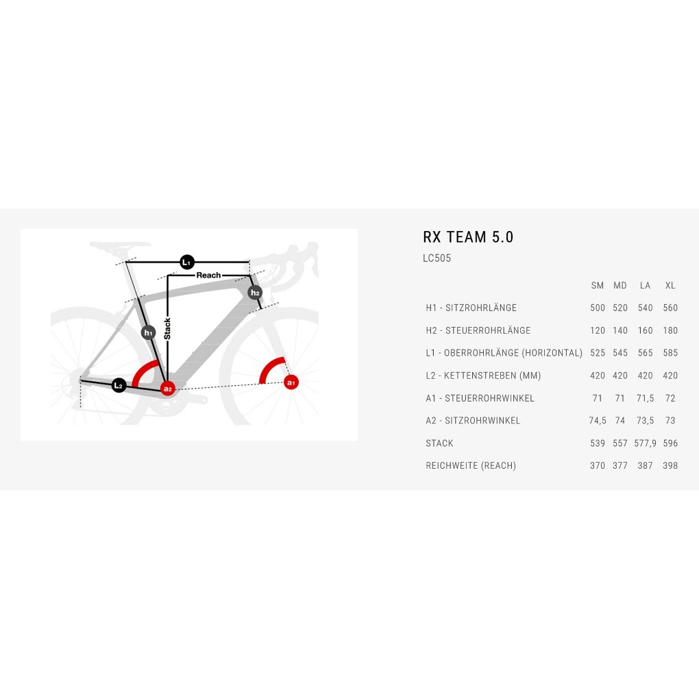 BH Bikes RX TEAM 5.0 - Carbon Cyclocross Bike - 2025 - black light grey / light grey