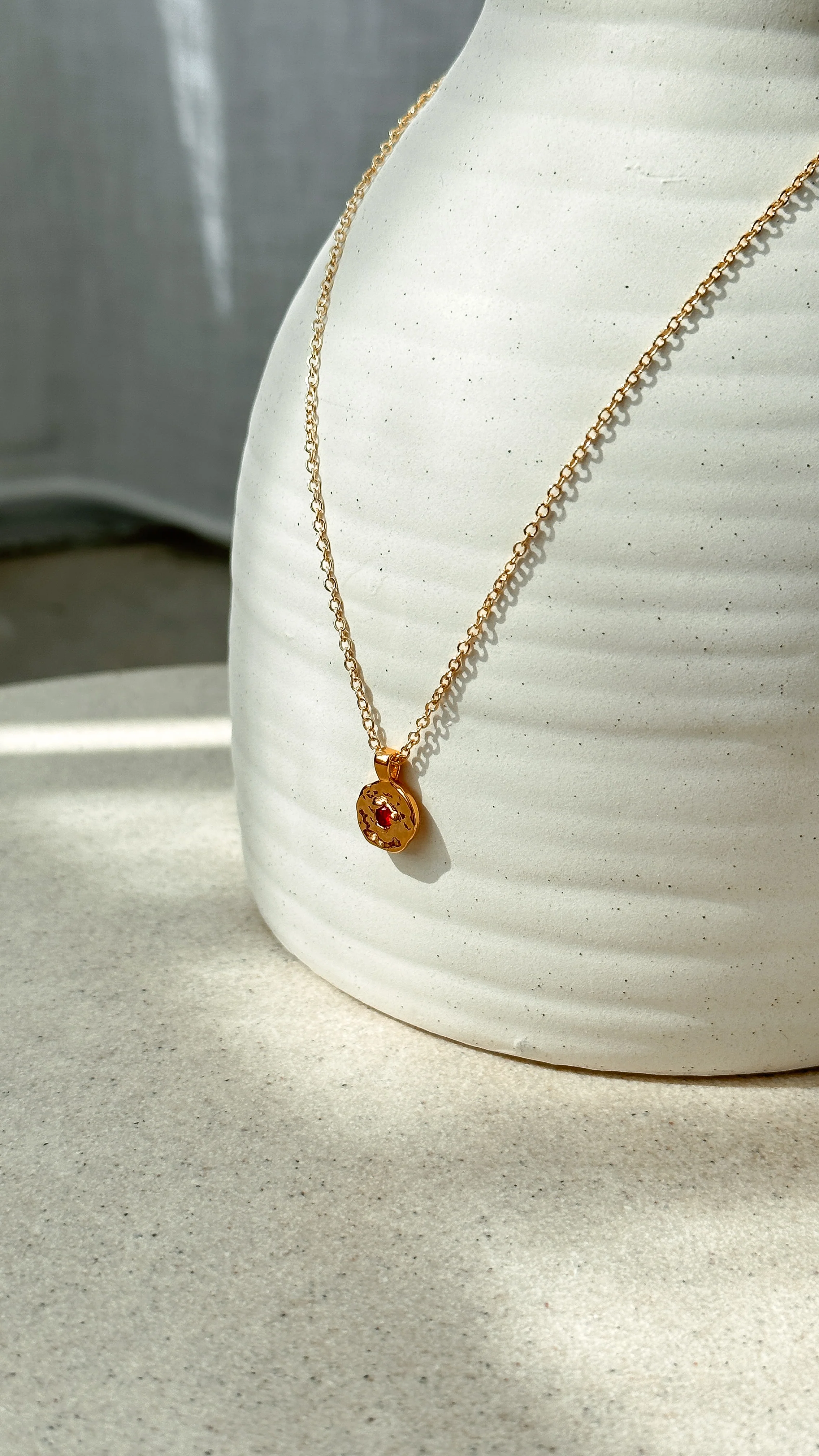 January Birthstone Necklace - Garnet
