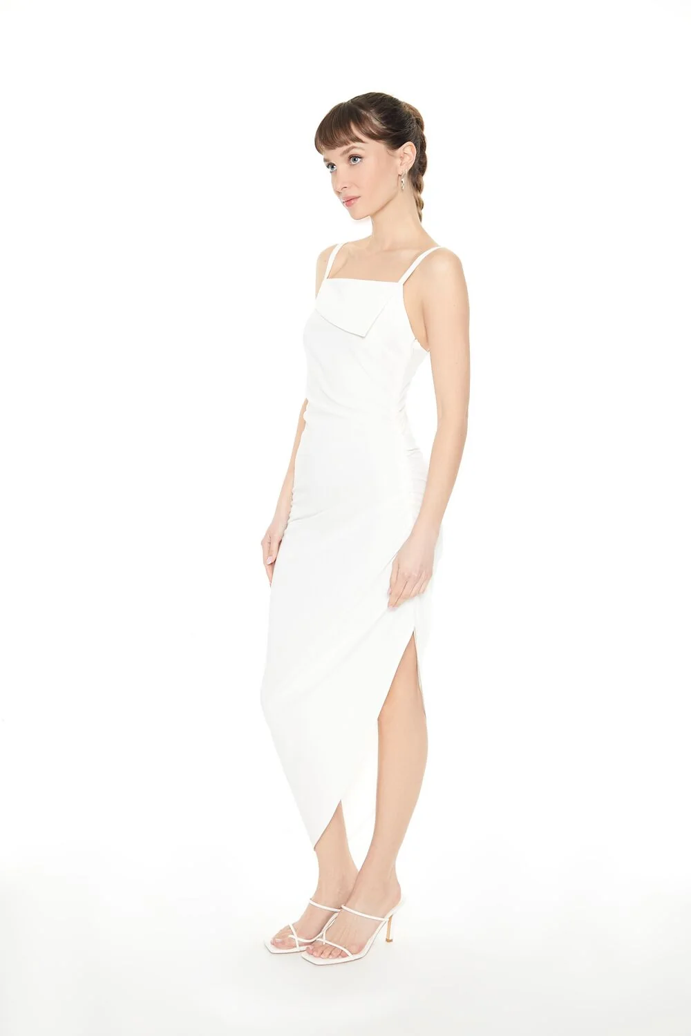 Asymmetrical Cami Midi Dress