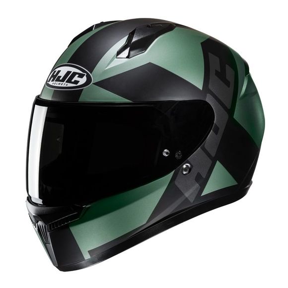 Casque intégral HJC C10 - TEZ - Noir / VertRef : HJ1083