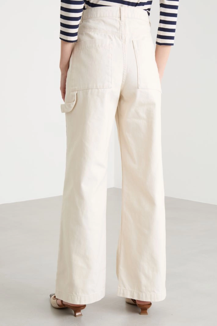 Animal-print trousers - WHITE