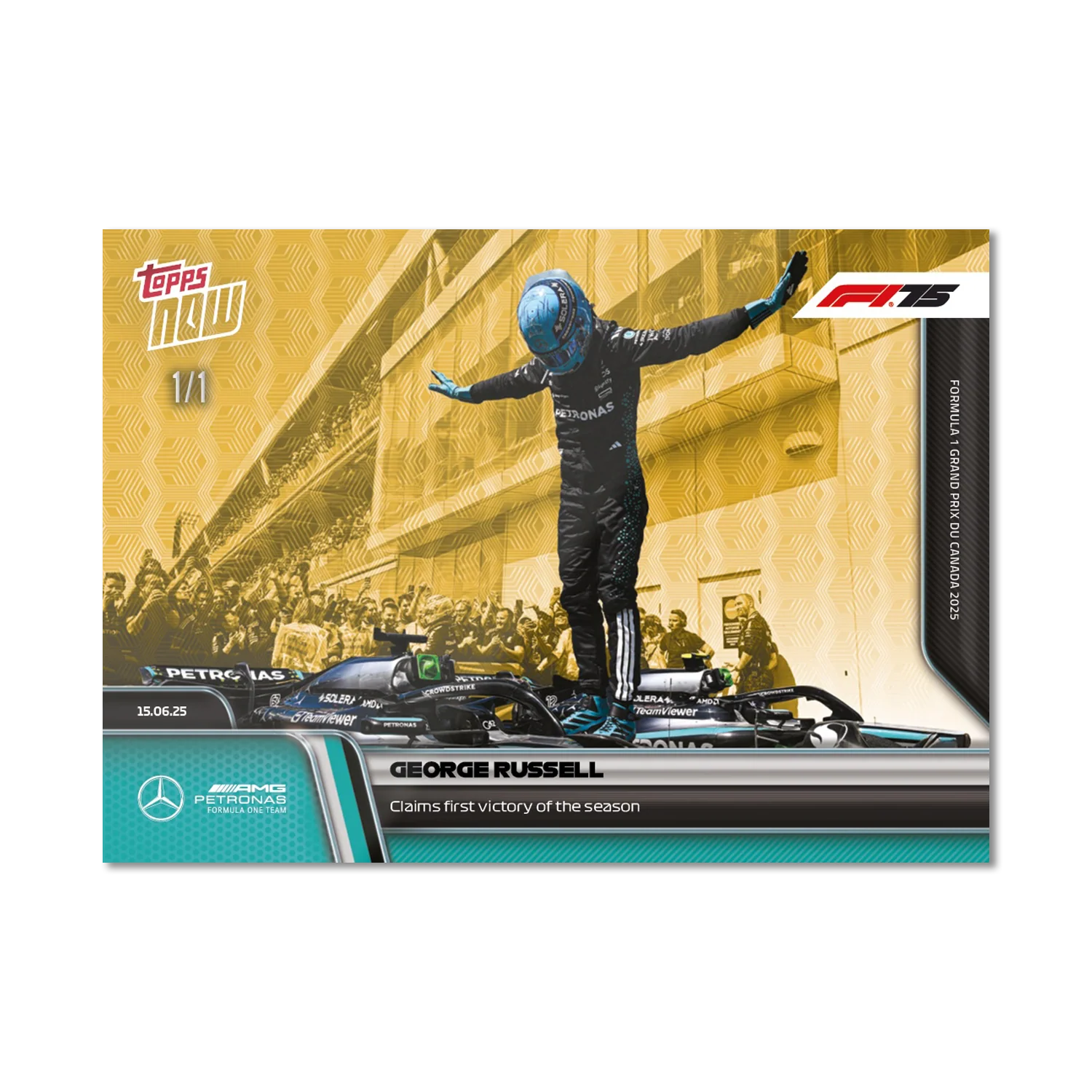 George Russell - 2025 Formula 1® Topps NOW® - Card 44