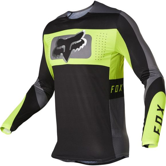 Fox FLEXAIR MIRE cross jersey - BLACK YELLOW 2023 - Black / YellowRef: FX3306