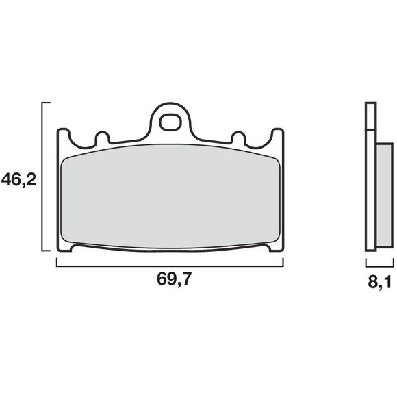 Plaquettes de freins Brembo Organique avantRef : 07KA1306