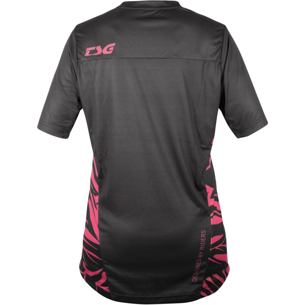 TSG Floral Short Sleeve Jersey Women - dusty cedar/black
