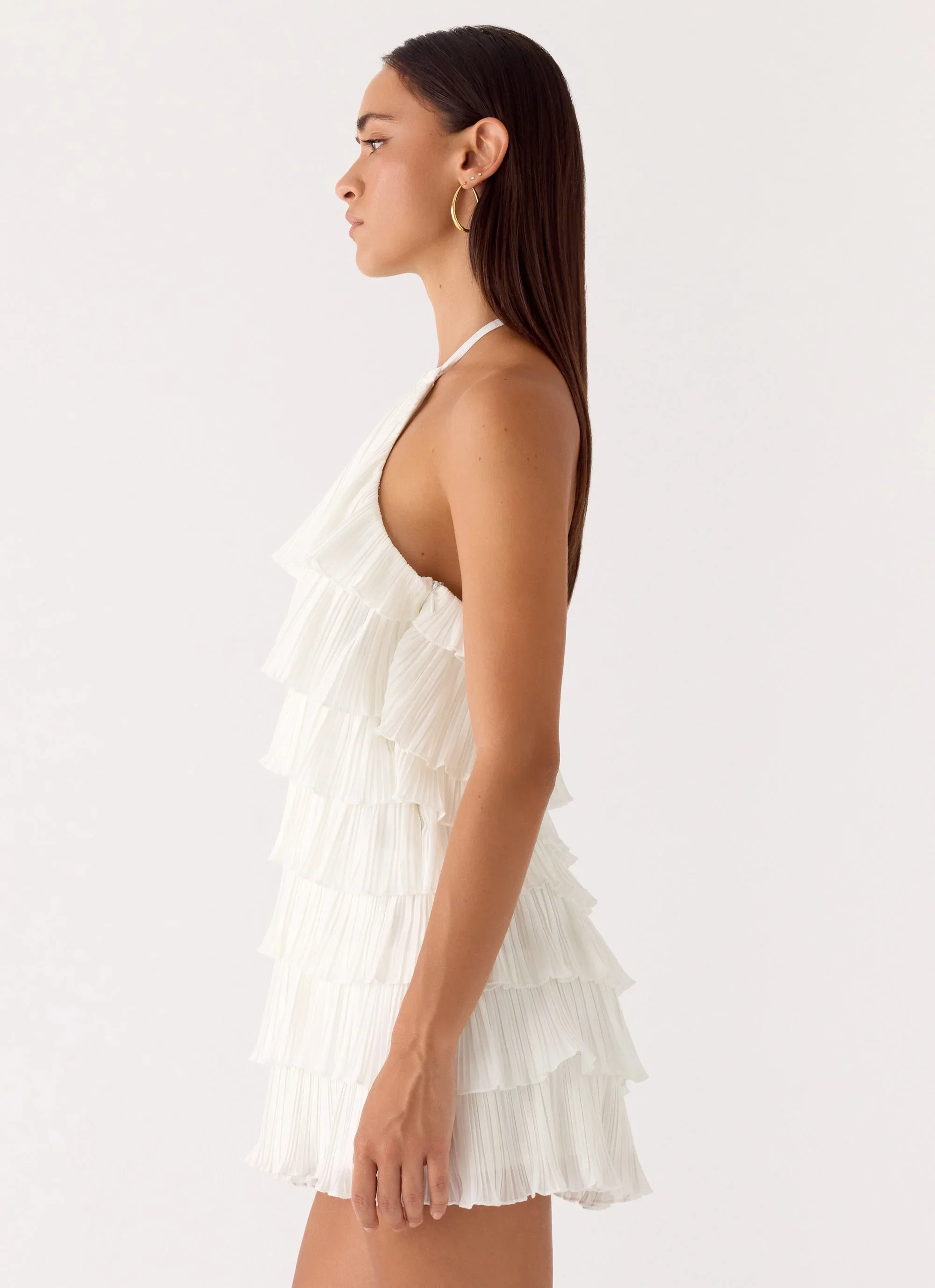 Lunar Bloom Mini Dress - Ivory