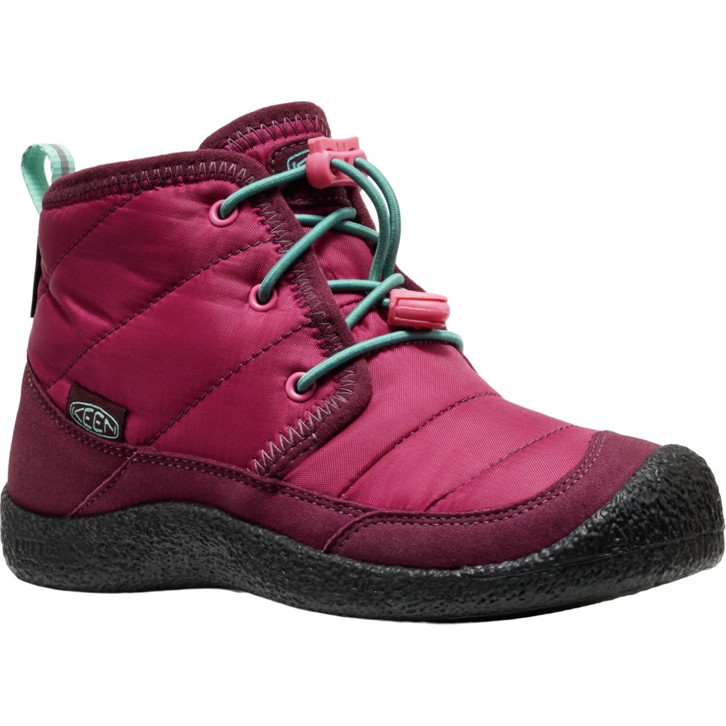 KEEN Howser II Chukka Waterproof Shoes Youth - Beaujolais/Pool Blue
