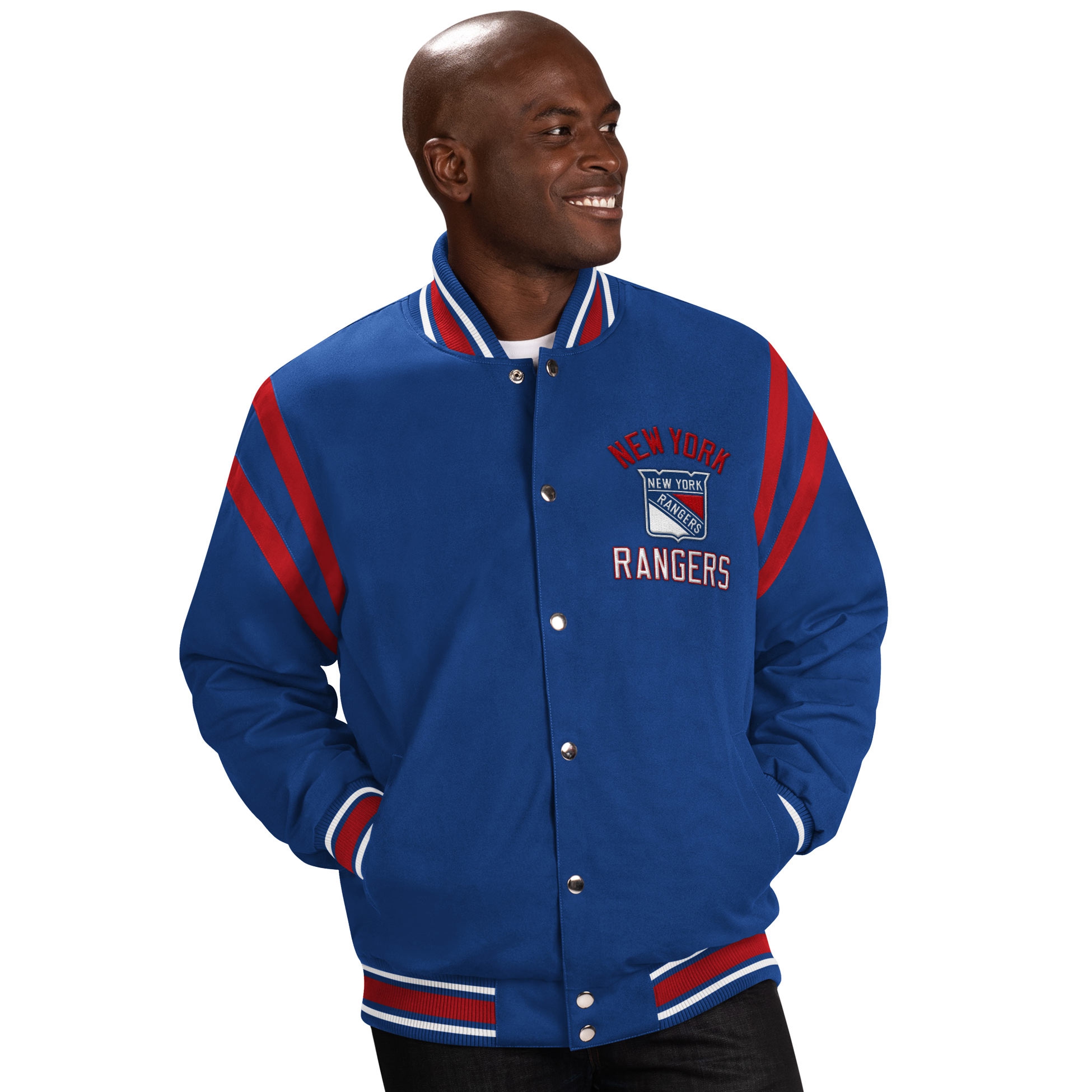 New York Rangers G-III Tailback NHL Varsity Jacket Blue