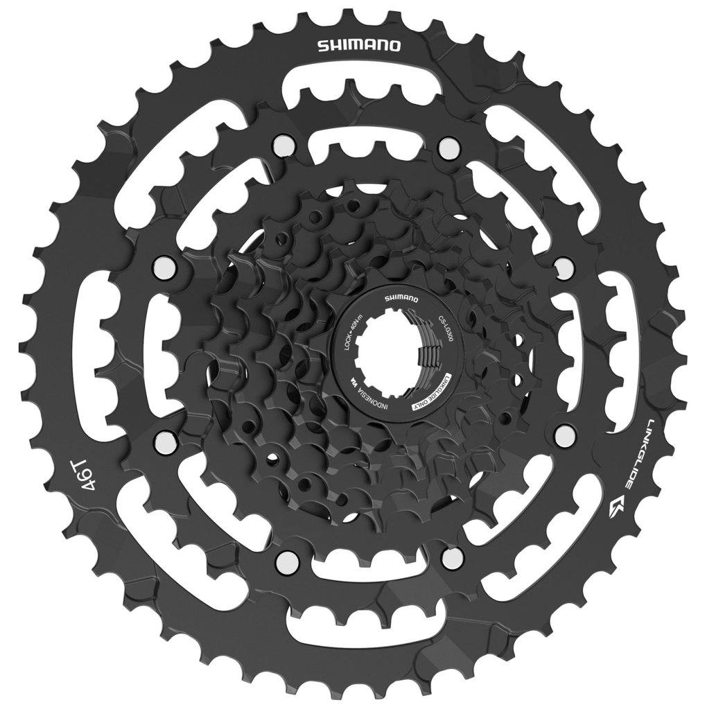 Shimano CS-LG300 Cassette - LinkGlide | 9-speed - 11-46 Teeth
