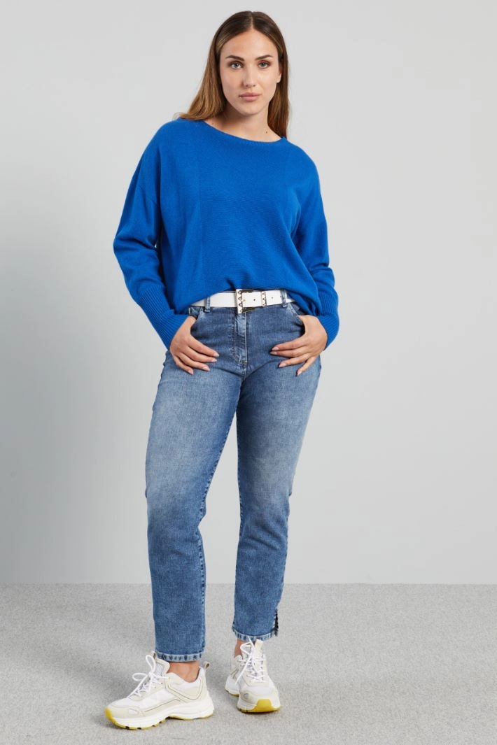 Sweater with micro slits - BLUETTE